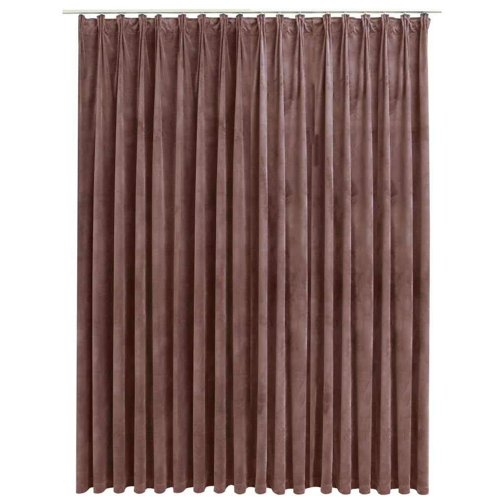 Gordijn Verduisterend Met Haken 290X245 Cm Fluweel Antiekroze