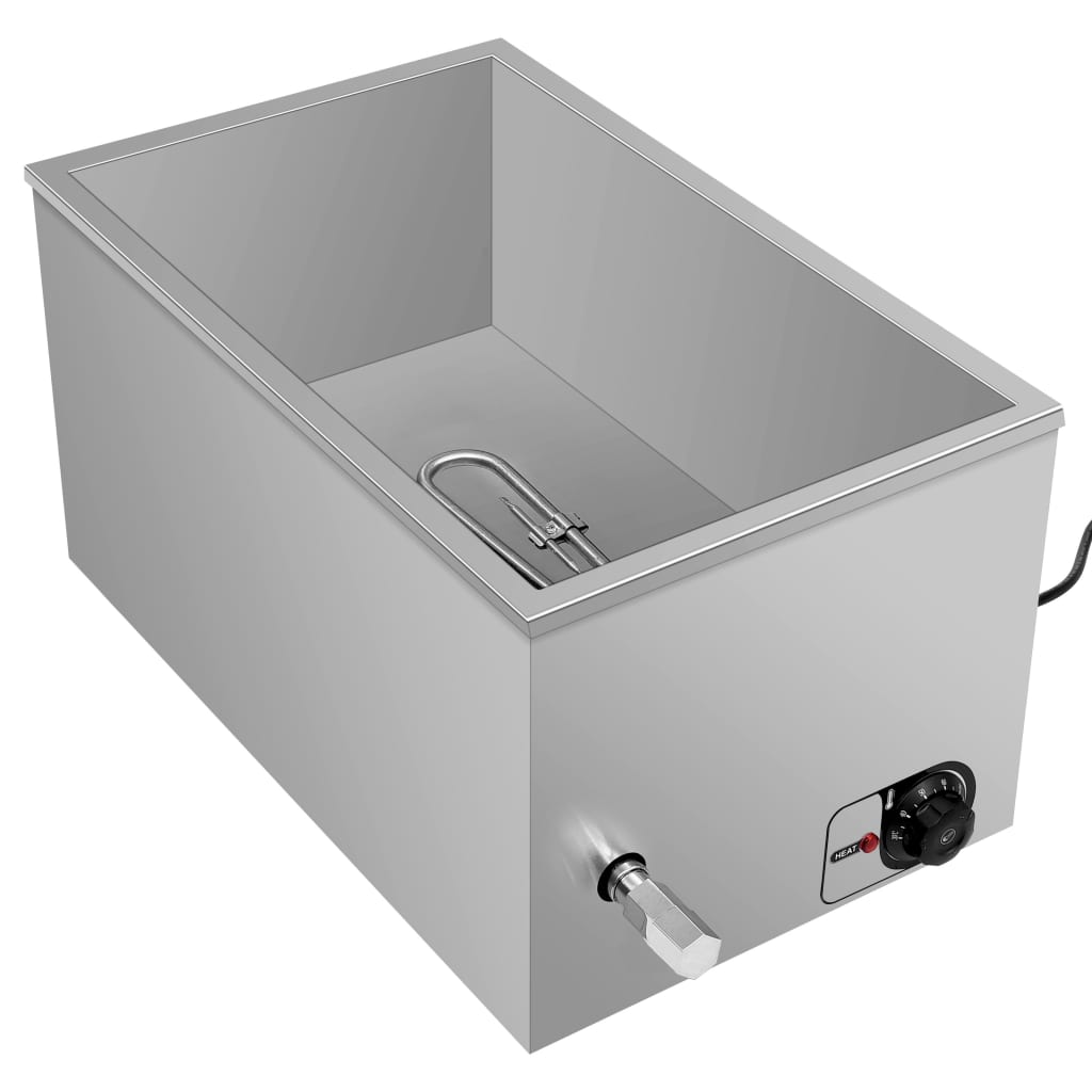 Voedselwarmer Bain-Marie 1500 W Roestvrij Staal