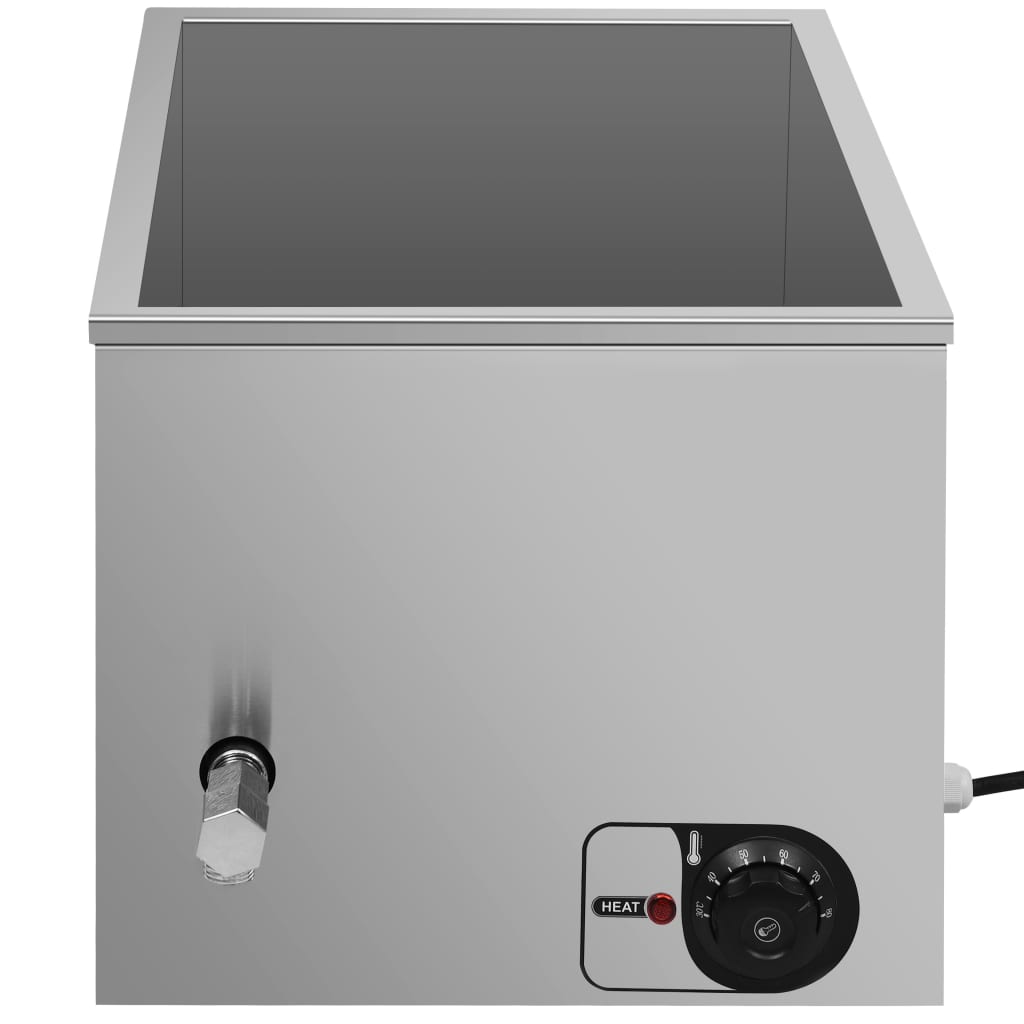 Voedselwarmer Bain-Marie 1500 W Roestvrij Staal