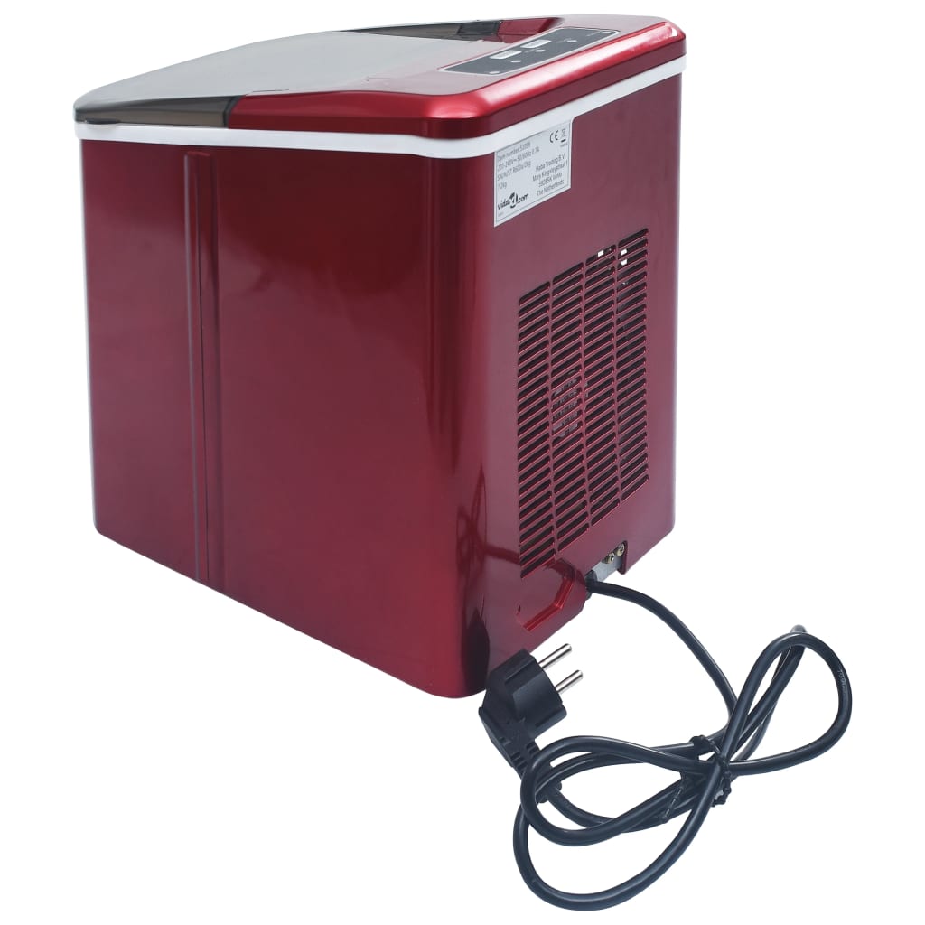Ijsblokjesmachine 1,4 L 15 Kg/24 U Rood