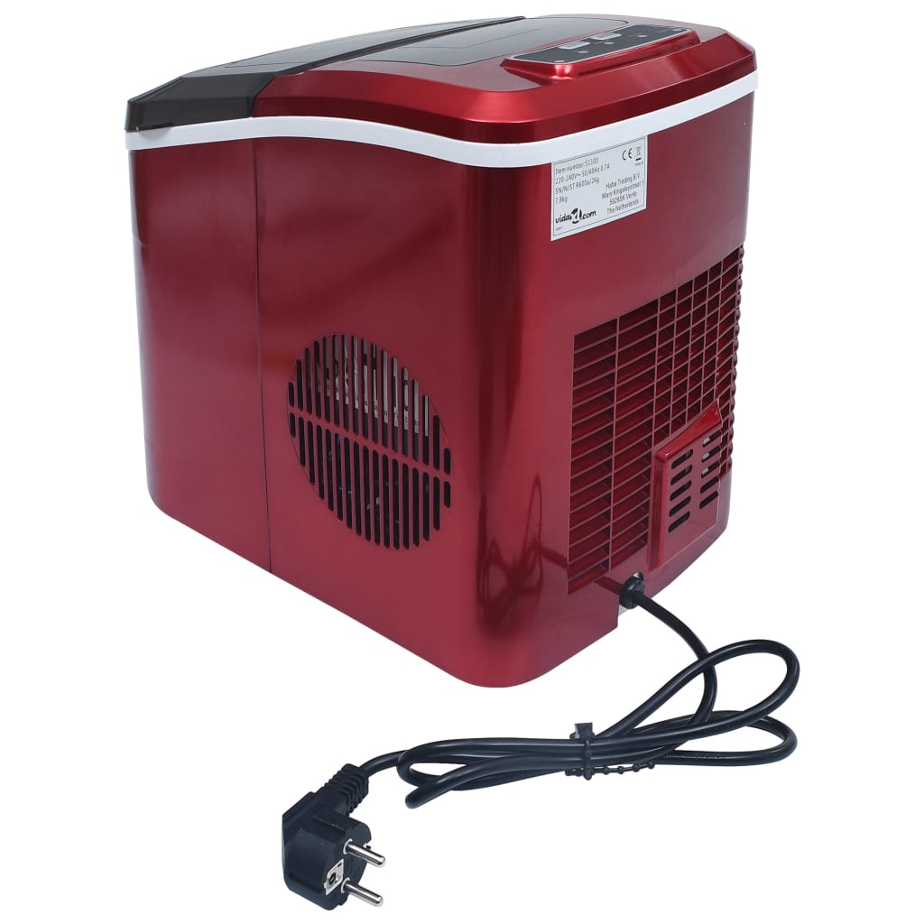 Ijsblokjesmachine 2,4 L 15 Kg/24 U Rood