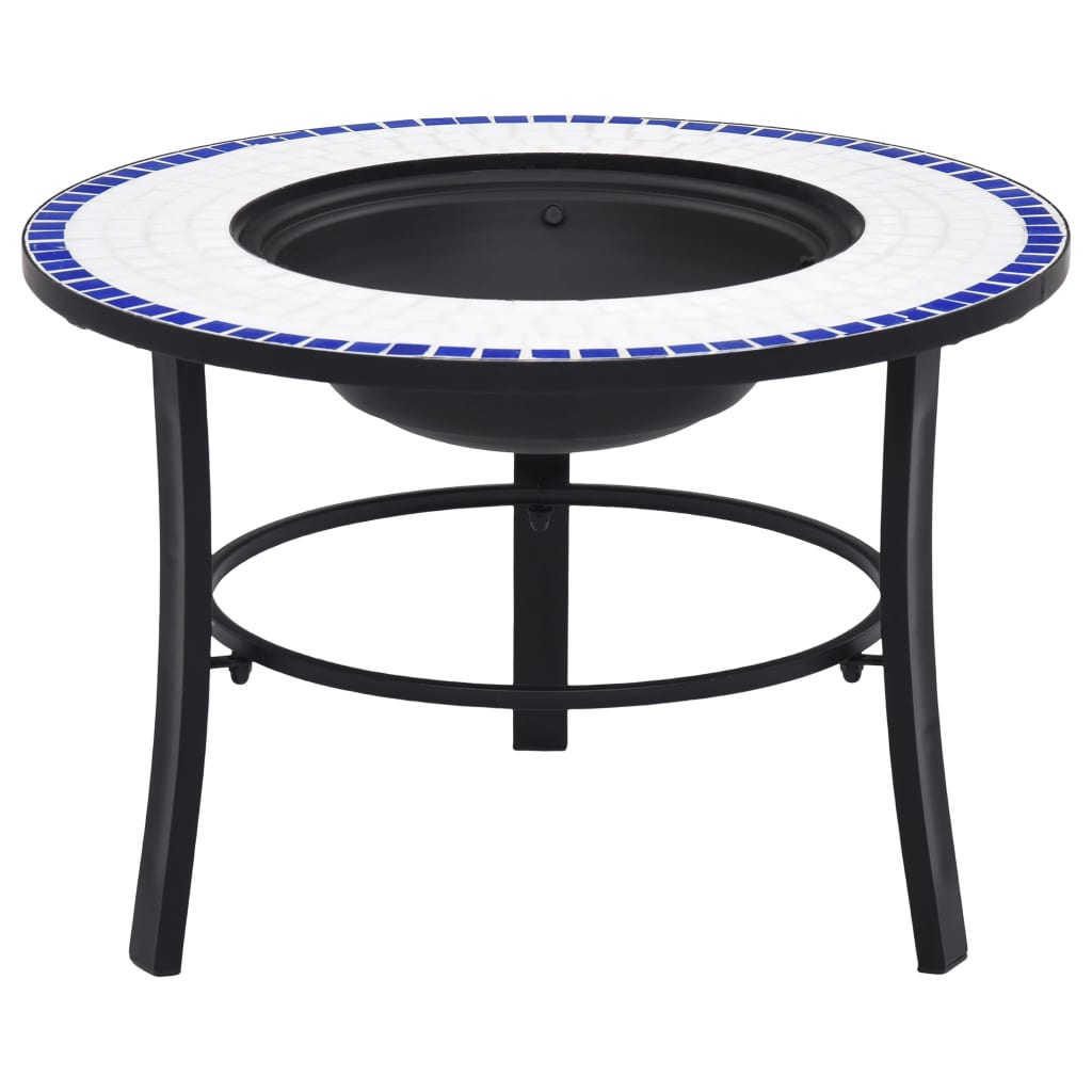 Vuurschaal Mozaïek 68 Cm Keramiek Blauw En Wit