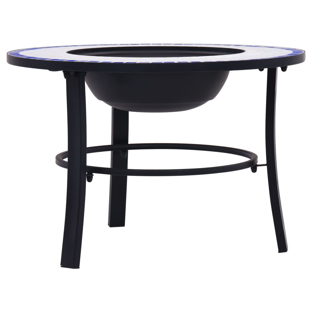 Vuurschaal Mozaïek 68 Cm Keramiek Blauw En Wit