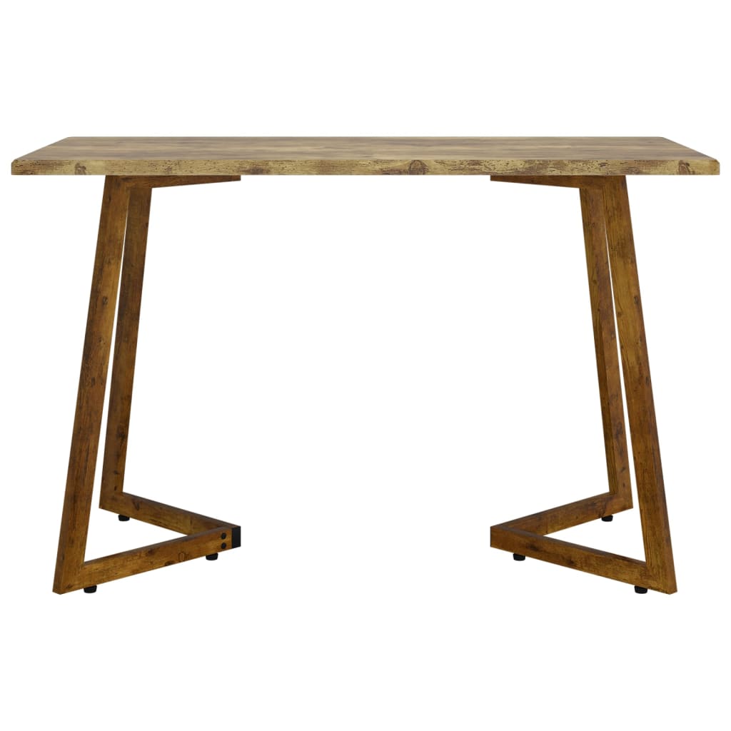 Eettafel 120X60X74 Cm Mdf En Ijzer Donkerbruin