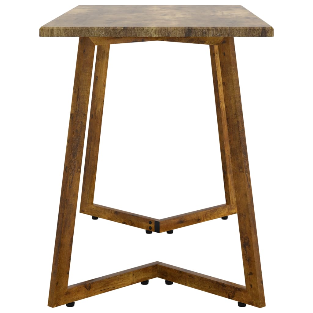 Eettafel 120X60X74 Cm Mdf En Ijzer Donkerbruin