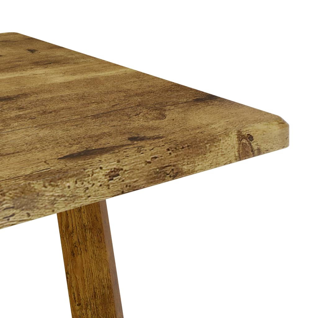 Eettafel 120X60X74 Cm Mdf En Ijzer Donkerbruin