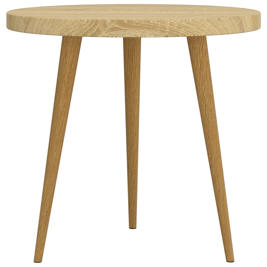 3-Delige Bijzettafelset Mdf En Ijzer Lichtbruin