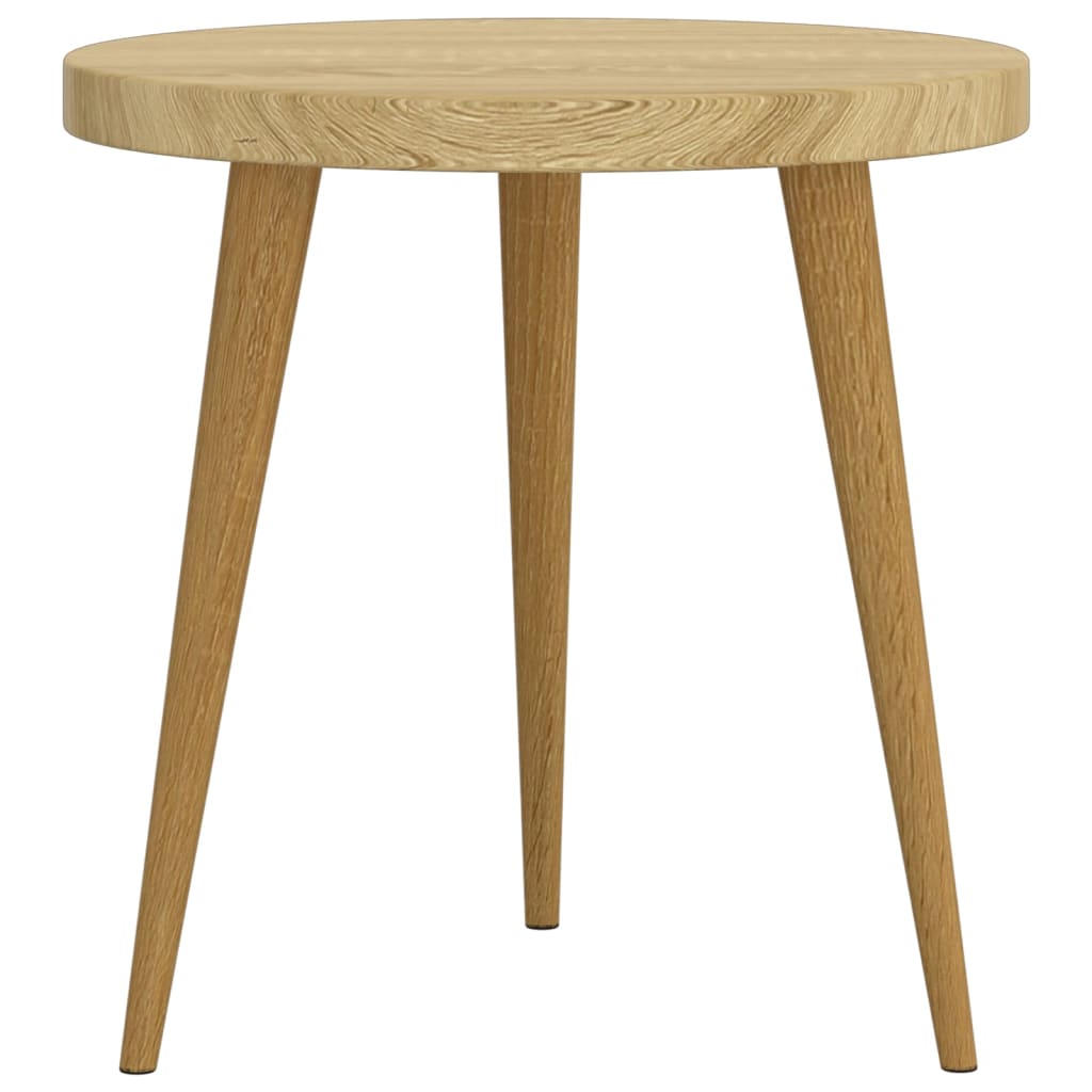 3-Delige Bijzettafelset Mdf En Ijzer Lichtbruin