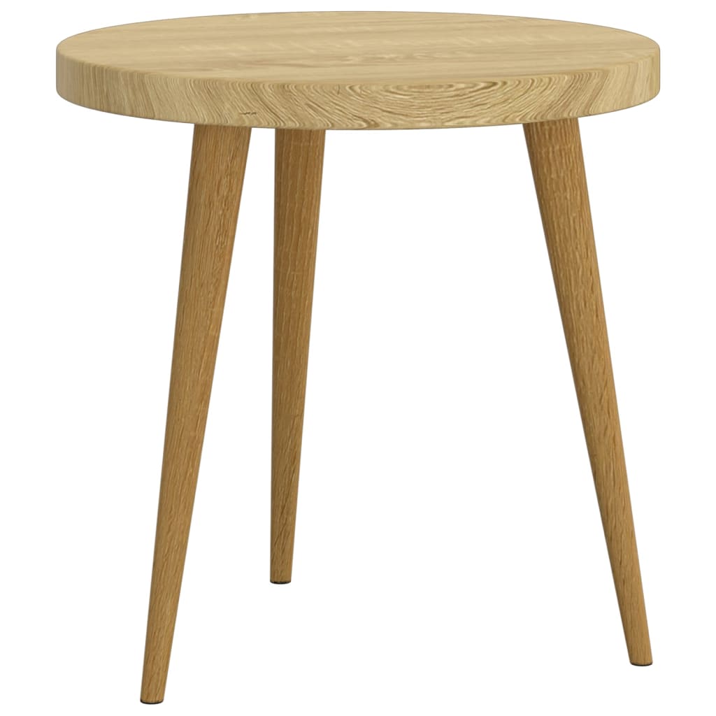 3-Delige Bijzettafelset Mdf En Ijzer Lichtbruin