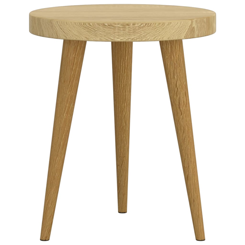 3-Delige Bijzettafelset Mdf En Ijzer Lichtbruin