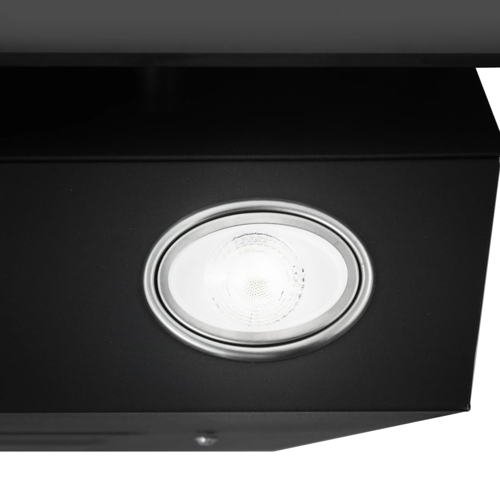Wandafzuigkap 60 Cm Roestvrij Staal En Gehard Glas Zwart