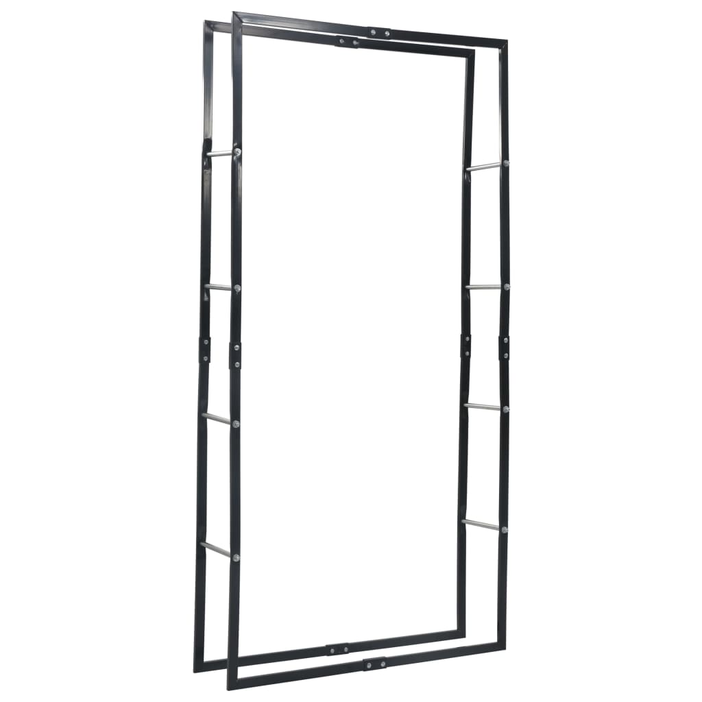 Haardhoutrek 100X25X200 Cm Staal Zwart