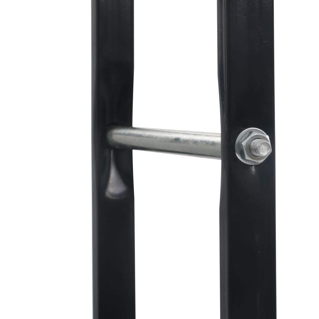 Haardhoutrek 100X25X200 Cm Staal Zwart