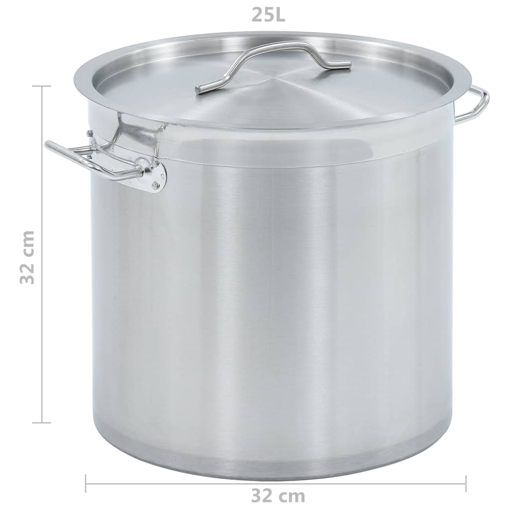 Kookpan 25 L 32X32 Cm Roestvrij Staal
