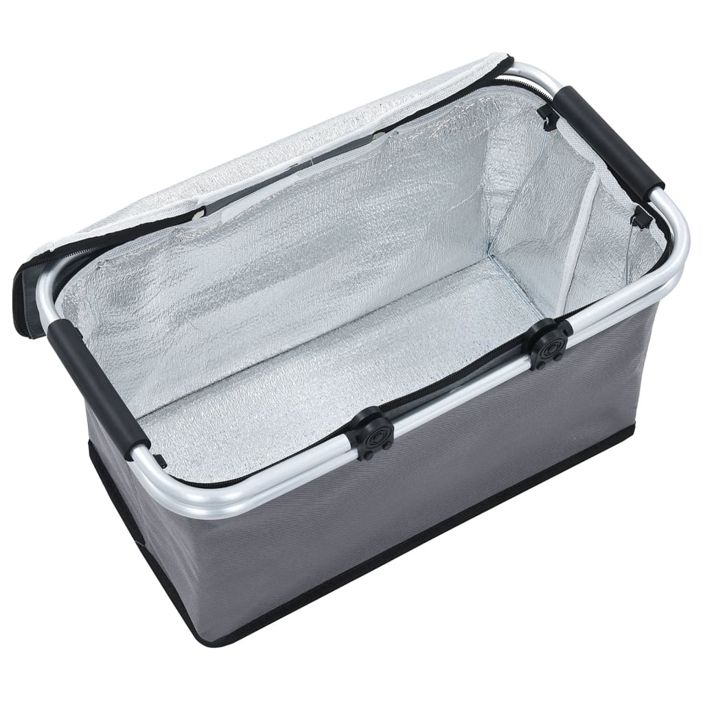 Koeltas Opvouwbaar 46X27X23 Cm Aluminium Grijs