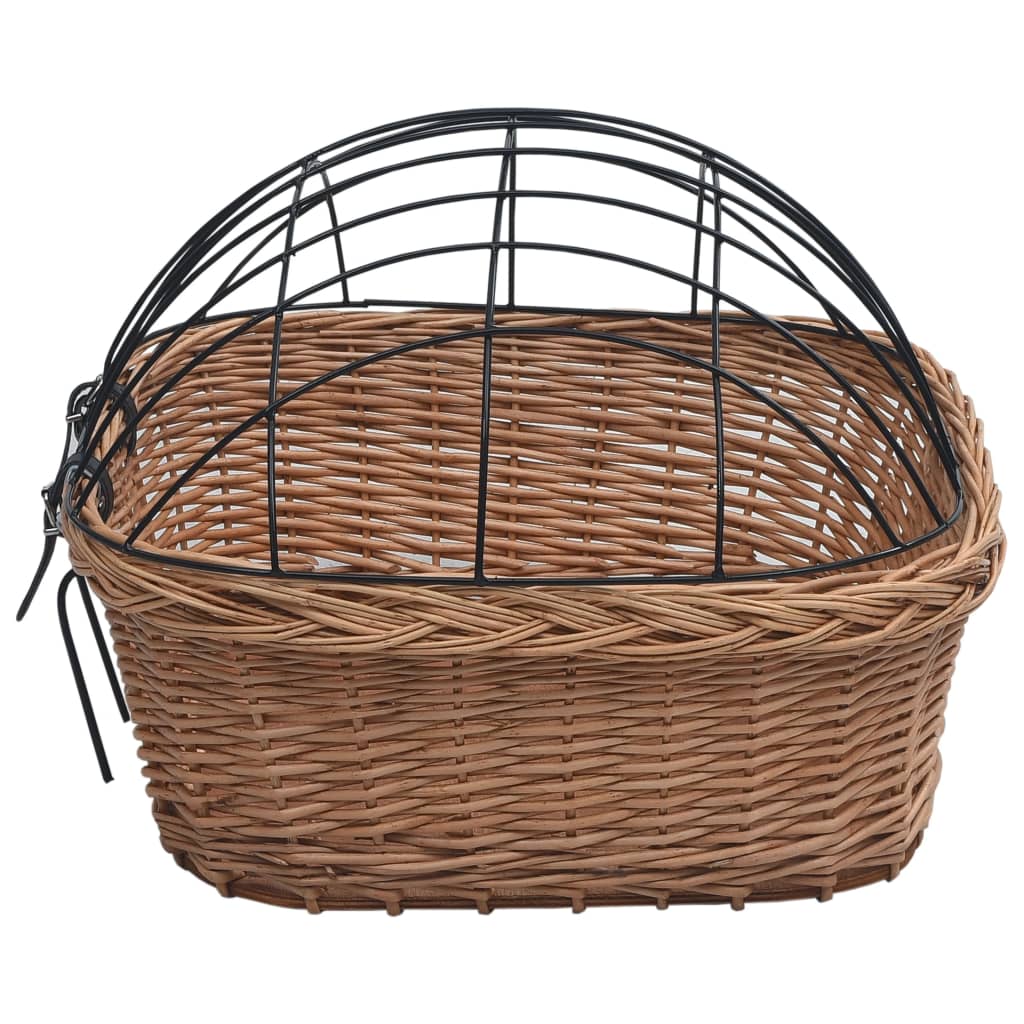 Fietsstuurmand Met Deksel 50X45X35 Cm Natuurlijk Wilgen
