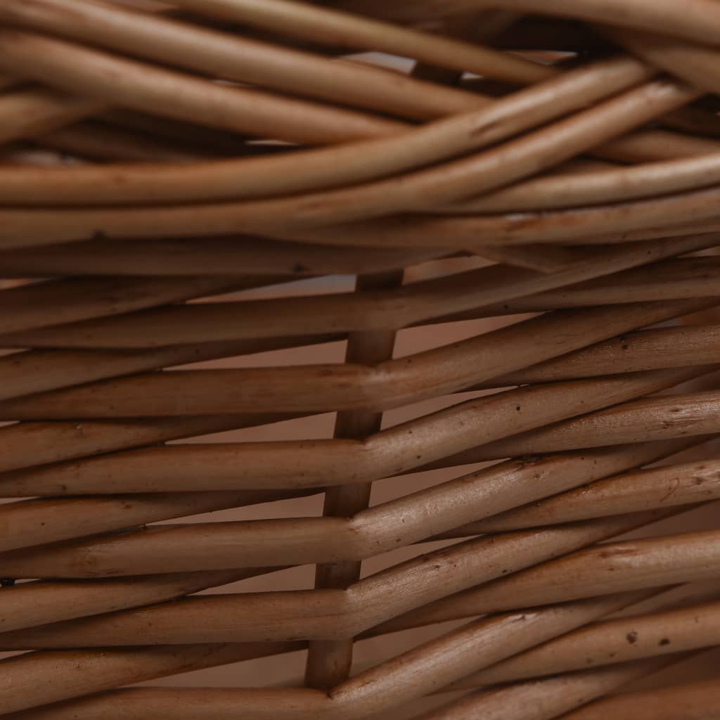 Fietsstuurmand Met Deksel 50X45X35 Cm Natuurlijk Wilgen