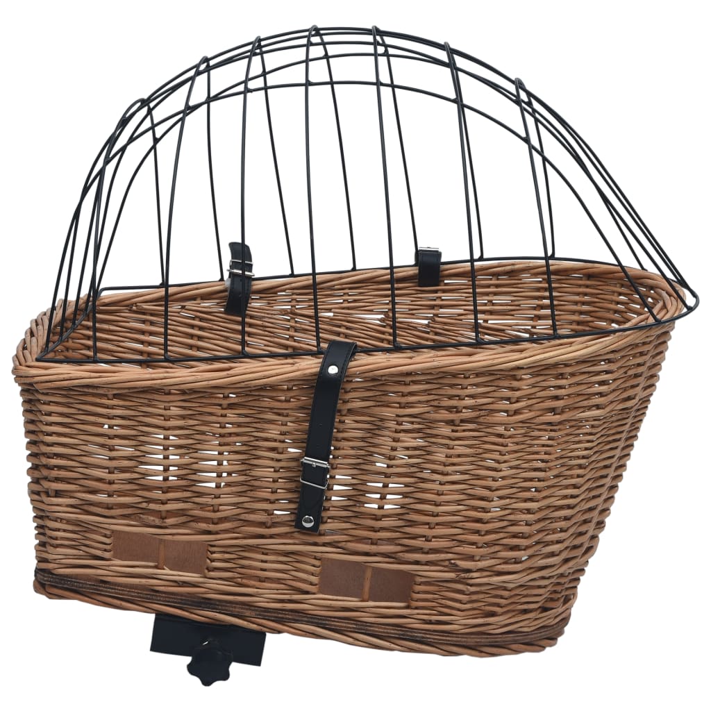Fietsmand Voor Bagagedrager 55X31X36 Cm Natuurlijk Wilgen