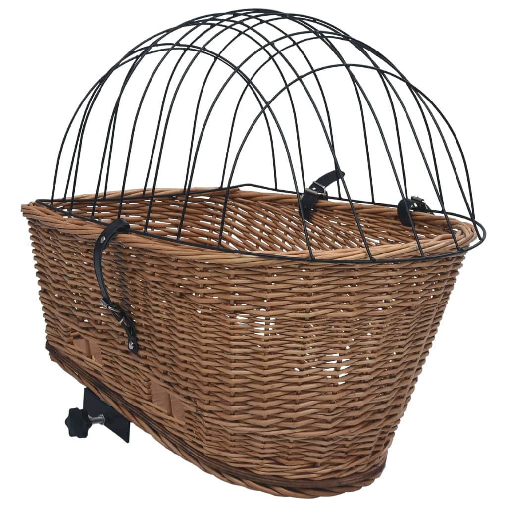 Fietsmand Voor Bagagedrager 55X31X36 Cm Natuurlijk Wilgen