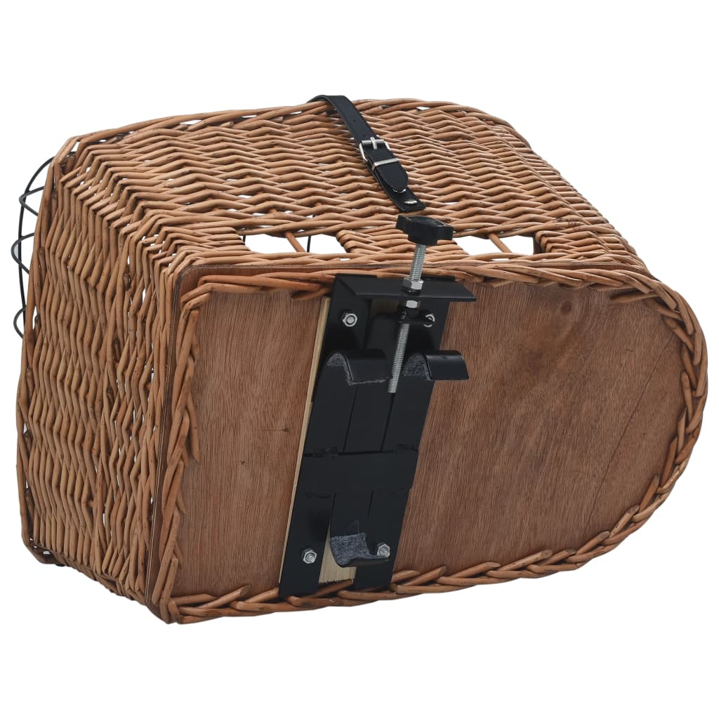 Fietsmand Voor Bagagedrager 55X31X36 Cm Natuurlijk Wilgen