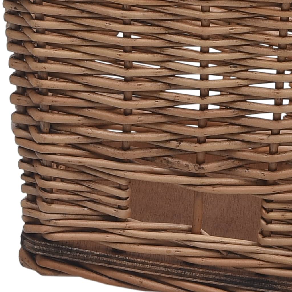 Fietsmand Voor Bagagedrager 55X31X36 Cm Natuurlijk Wilgen