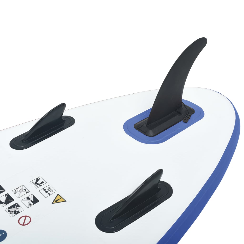 Stand Up Paddleboardset Opblaasbaar Blauw En Wit