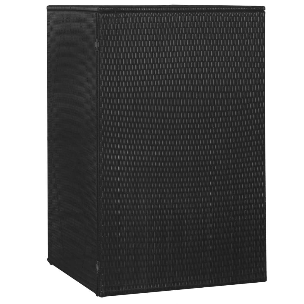 Containerberging Enkel 76X78X120 Cm Poly Rattan Zwart