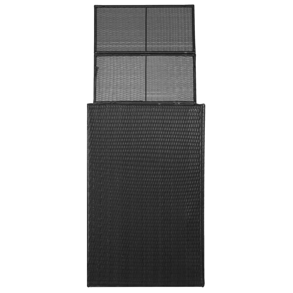 Containerberging Enkel 76X78X120 Cm Poly Rattan Zwart