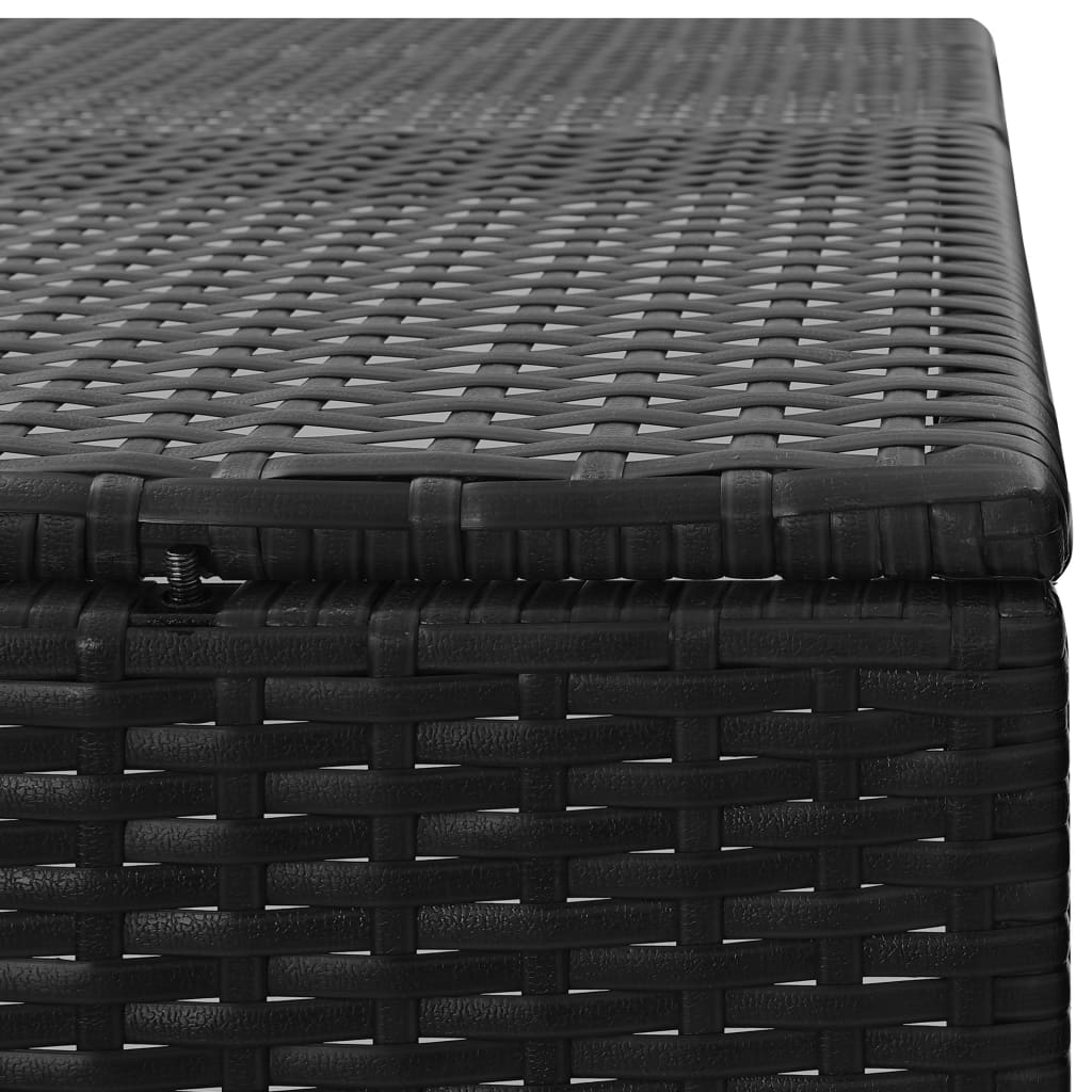 Containerberging Driedubbel 229X78X120 Cm Poly Rattan Zwart