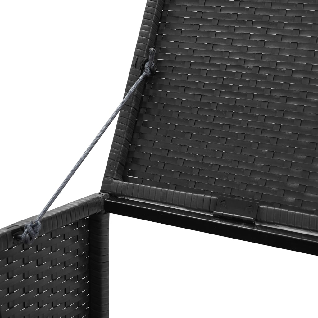 Containerberging Driedubbel 229X78X120 Cm Poly Rattan Zwart