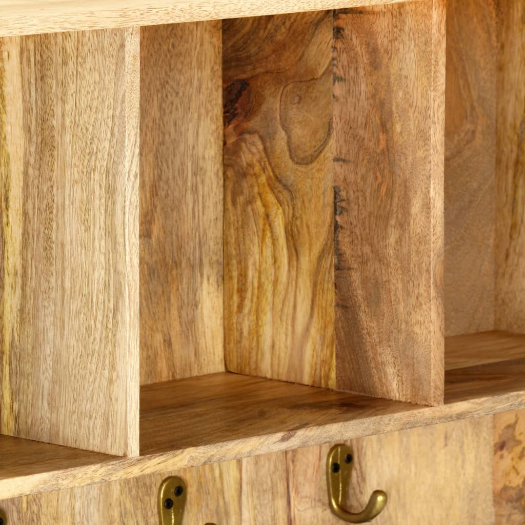 Wandkapstok 70X20X36 Cm Massief Mangohout
