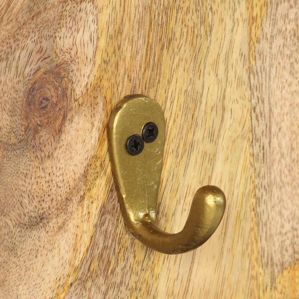 Wandkapstok 70X20X36 Cm Massief Mangohout