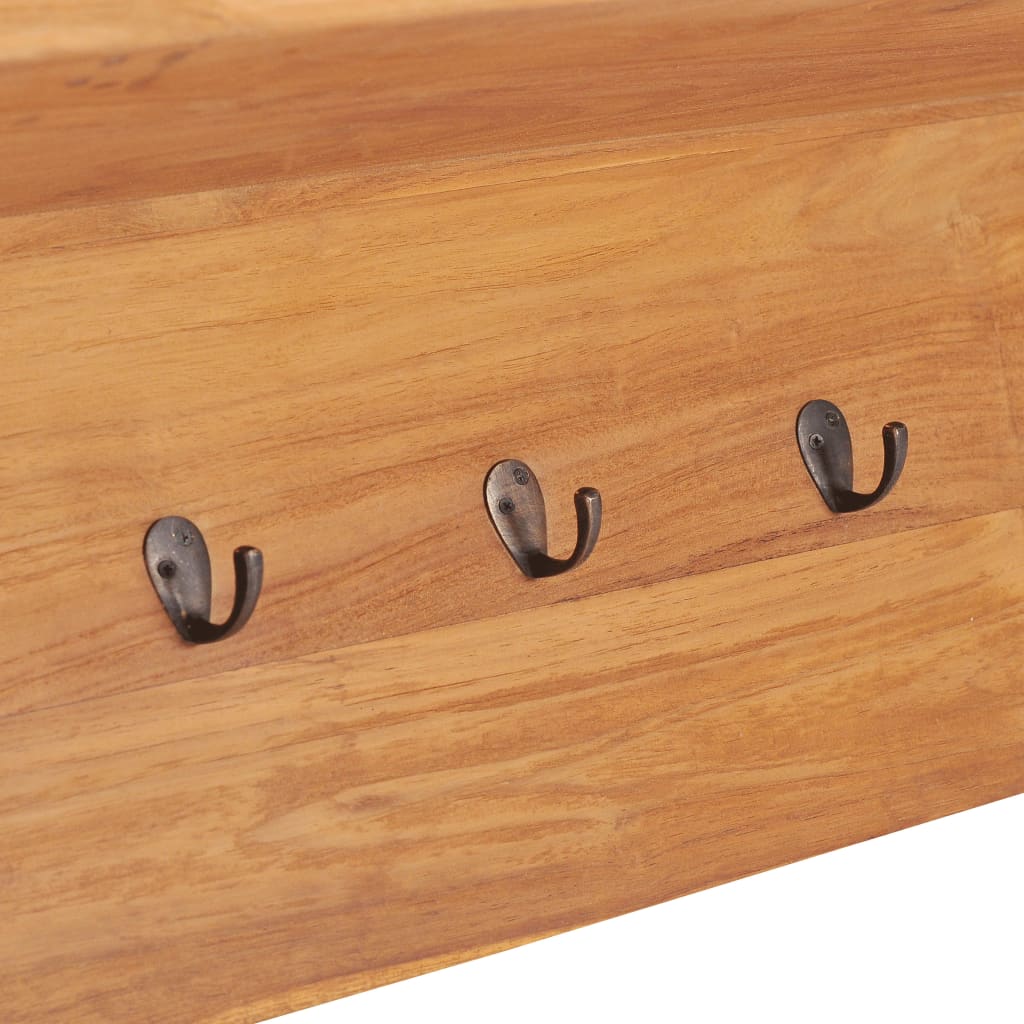 Wandkapstok 80X25X45 Cm Massief Teakhout