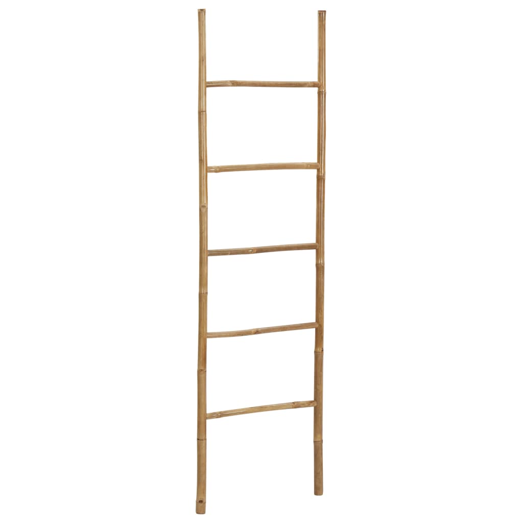 Handdoekladder Met 5 Sporten 170 Cm Bamboe