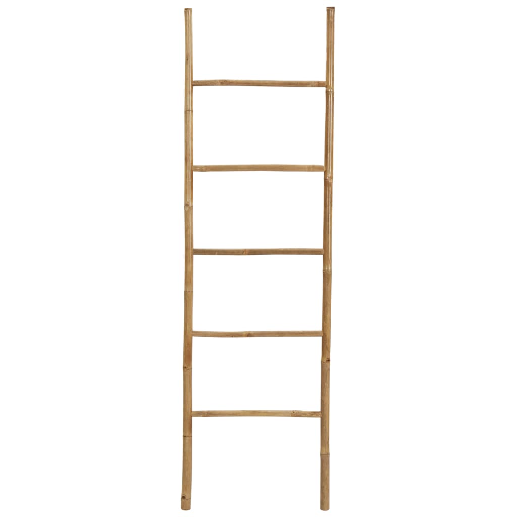 Handdoekladder Met 5 Sporten 170 Cm Bamboe