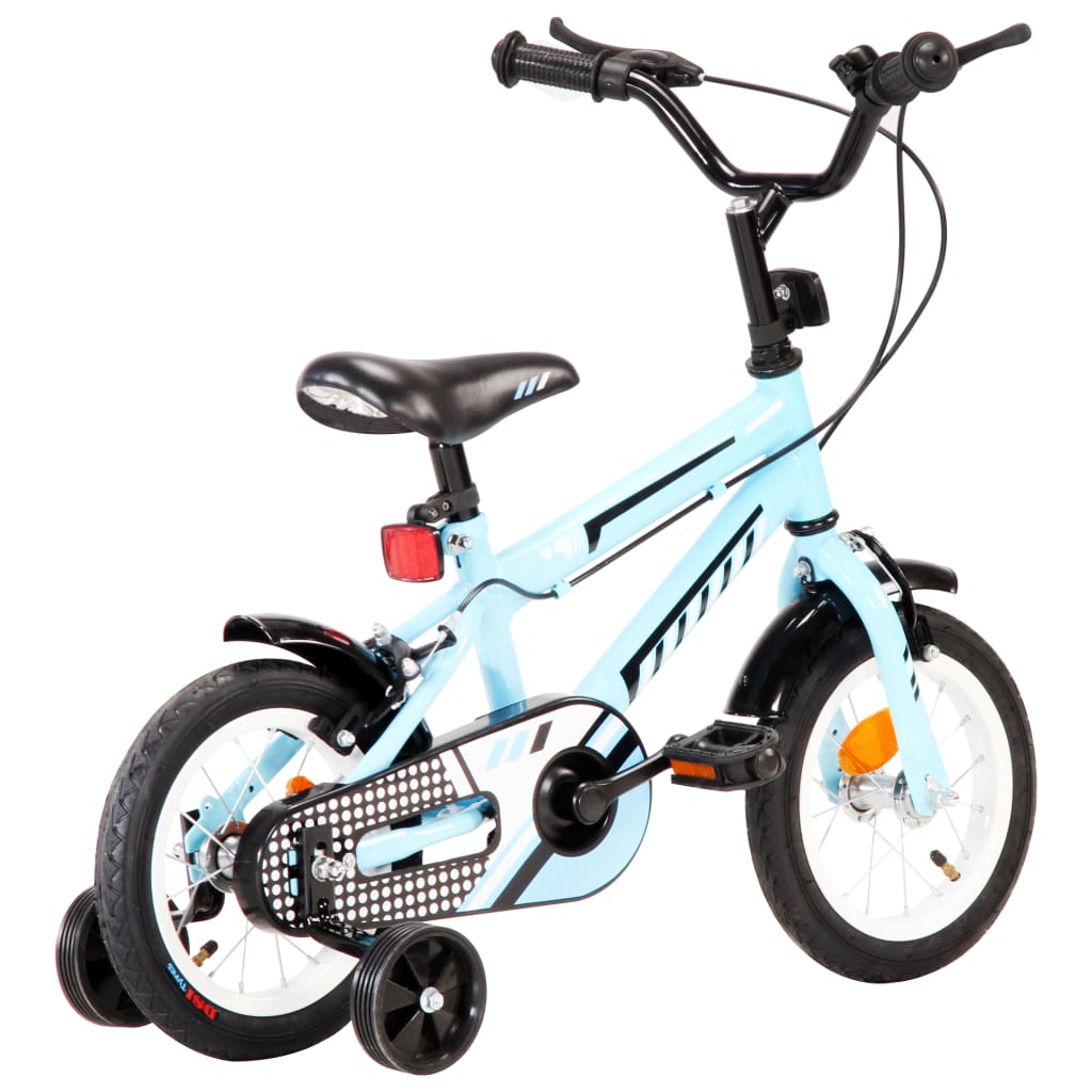 Kinderfiets 12 Inch Zwart En Blauw