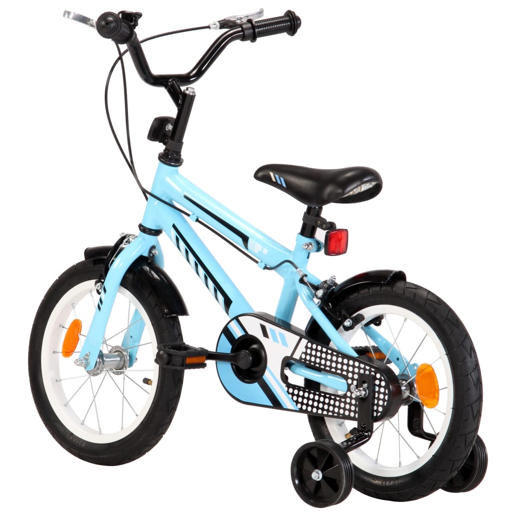 Kinderfiets 14 Inch Zwart En Blauw
