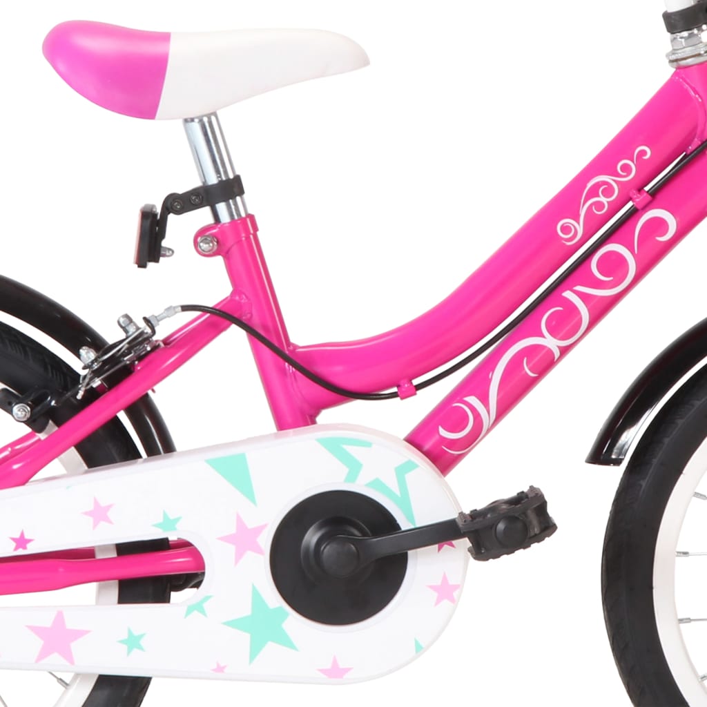 Kinderfiets 16 Inch Zwart En Roze