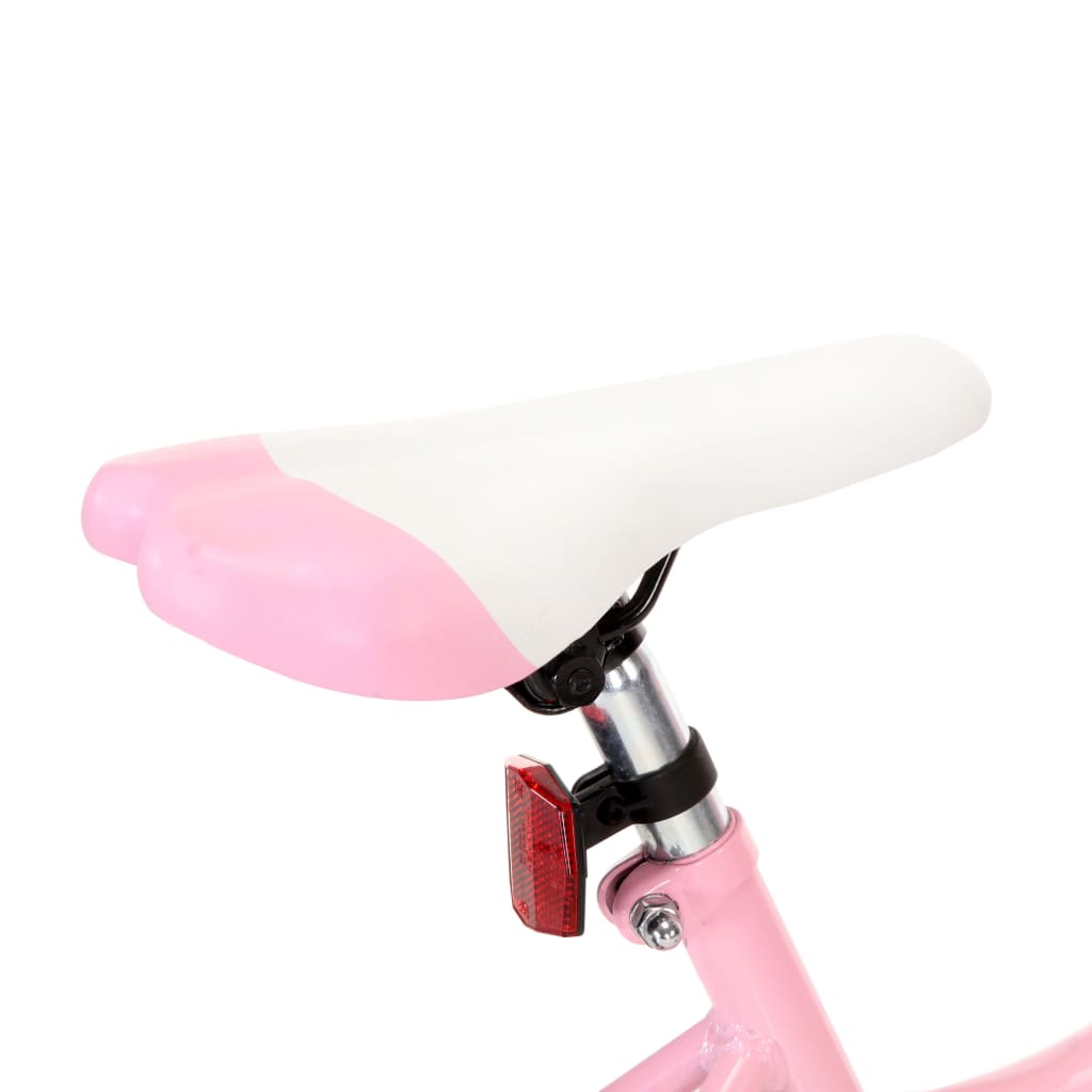 Kinderfiets Met Voordrager 18 Inch Roze En Zwart