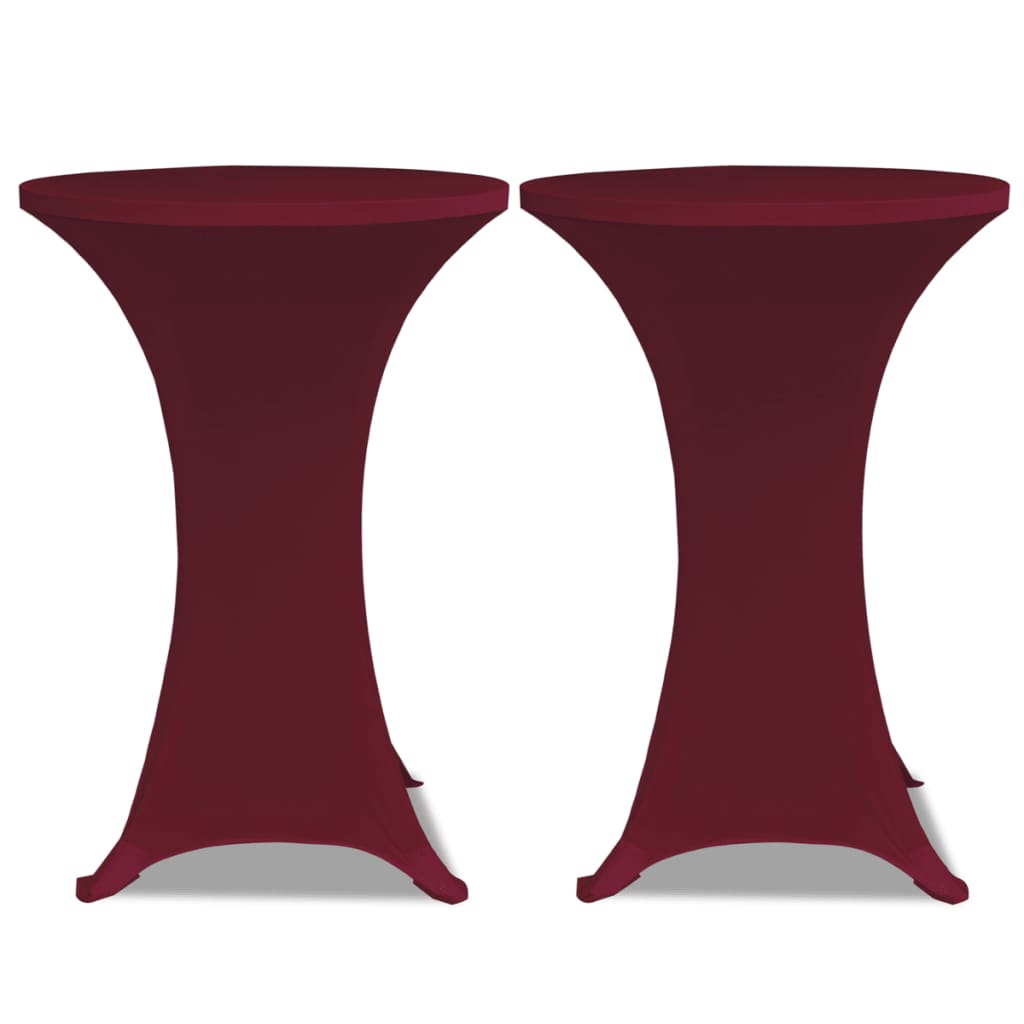 Statafelhoes 4 St Stretch Ø60 Cm Bordeauxrood