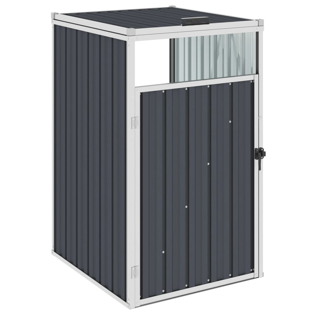 Afvalbakberging 72X81X121 Cm Staal Antraciet