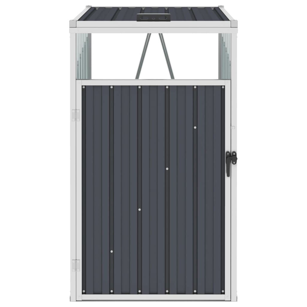 Afvalbakberging 72X81X121 Cm Staal Antraciet