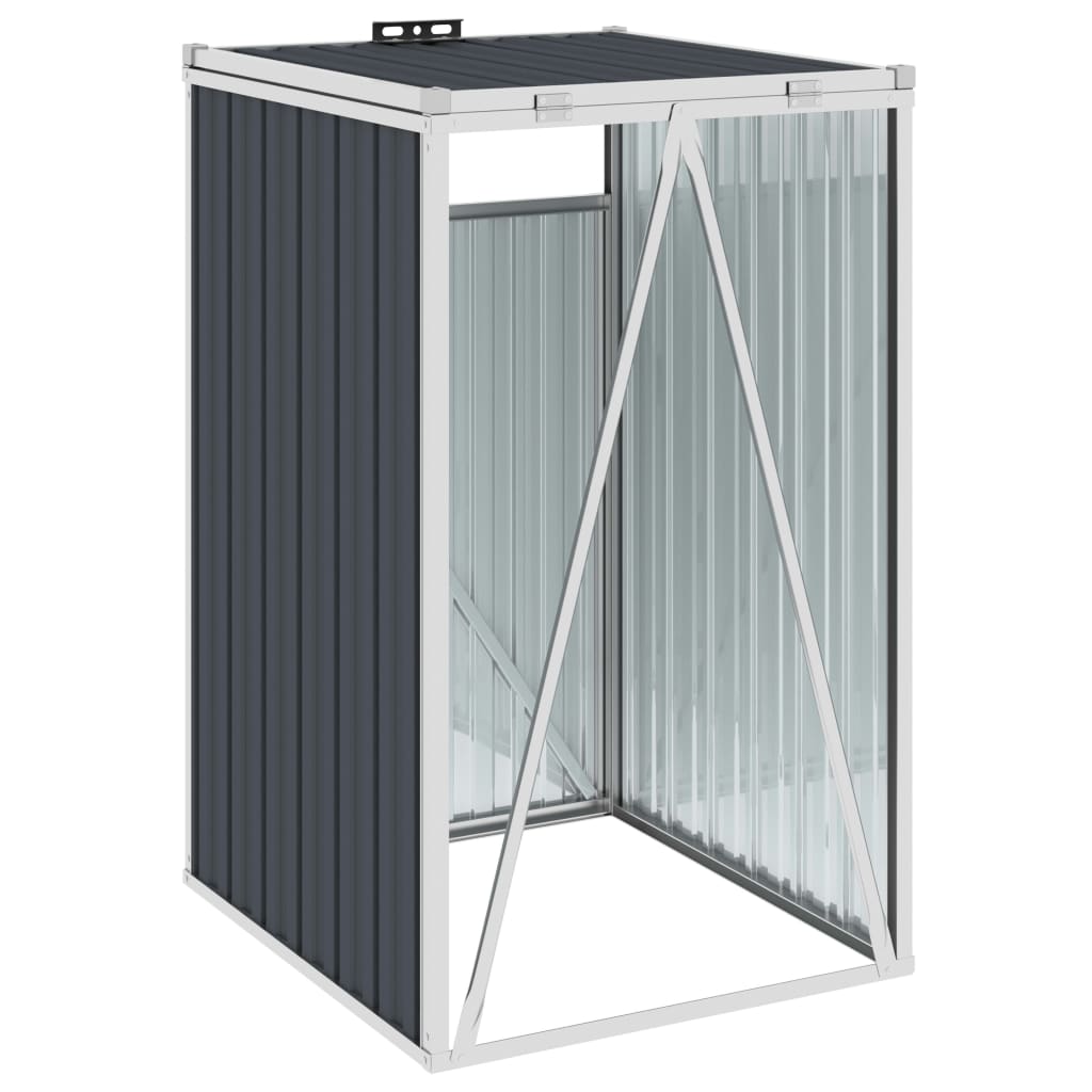 Afvalbakberging 72X81X121 Cm Staal Antraciet