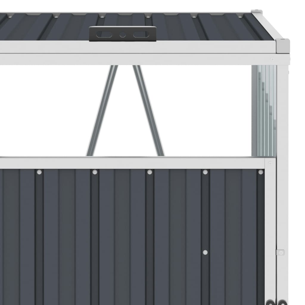 Afvalbakberging 72X81X121 Cm Staal Antraciet
