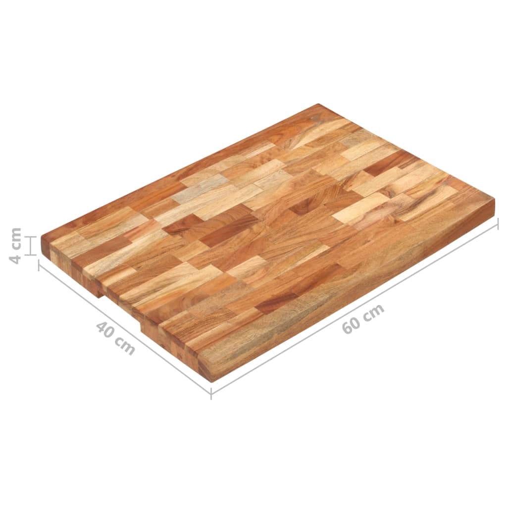 Hakblok 60X40X4 Cm Massief Acaciahout