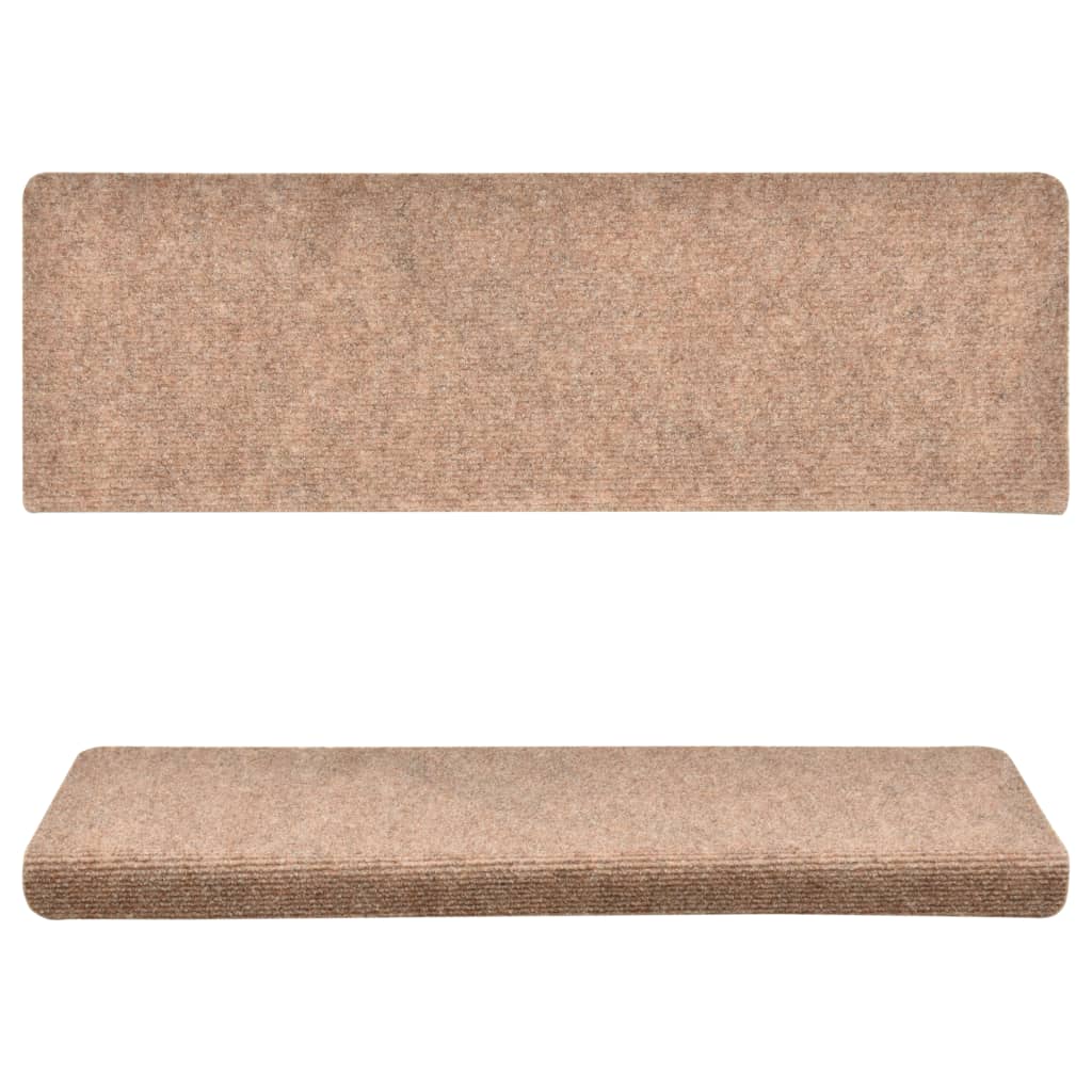 Trapmatten 15 St 65X25 Cm Naaldvilt Bruin