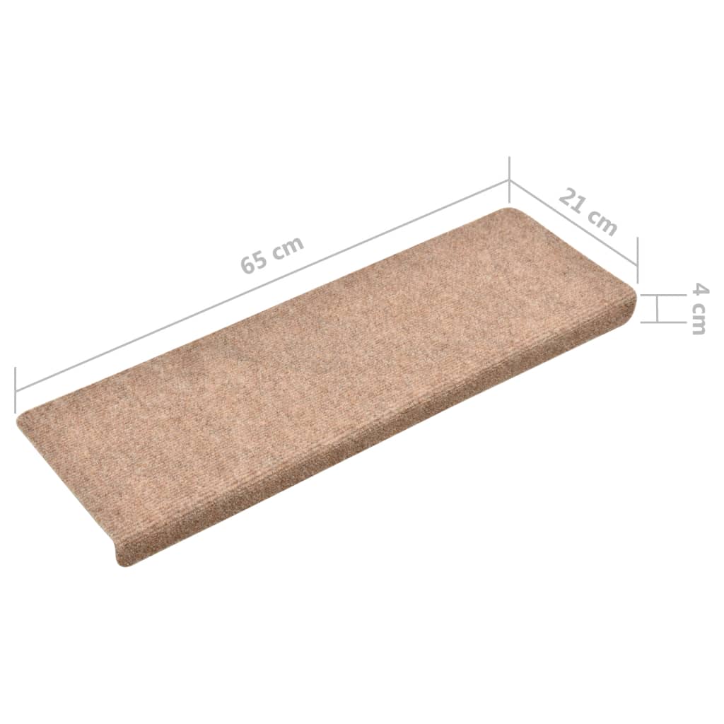 Trapmatten 15 St 65X25 Cm Naaldvilt Bruin