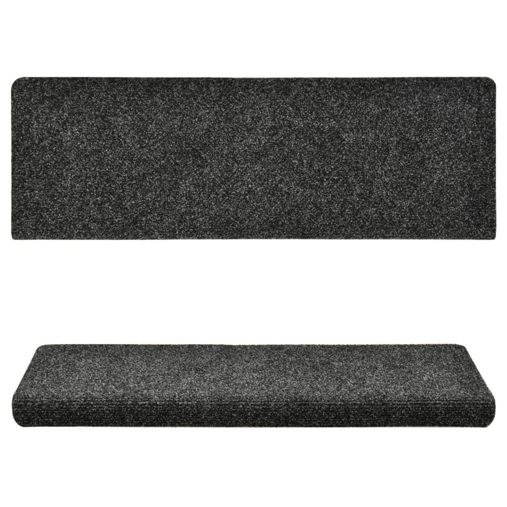 Trapmatten 15 St 65X25 Cm Naaldvilt Grijs