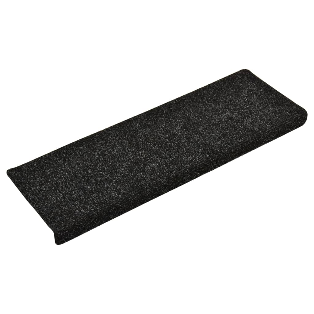 Trapmatten 15 St 65X25 Cm Naaldvilt Zwart