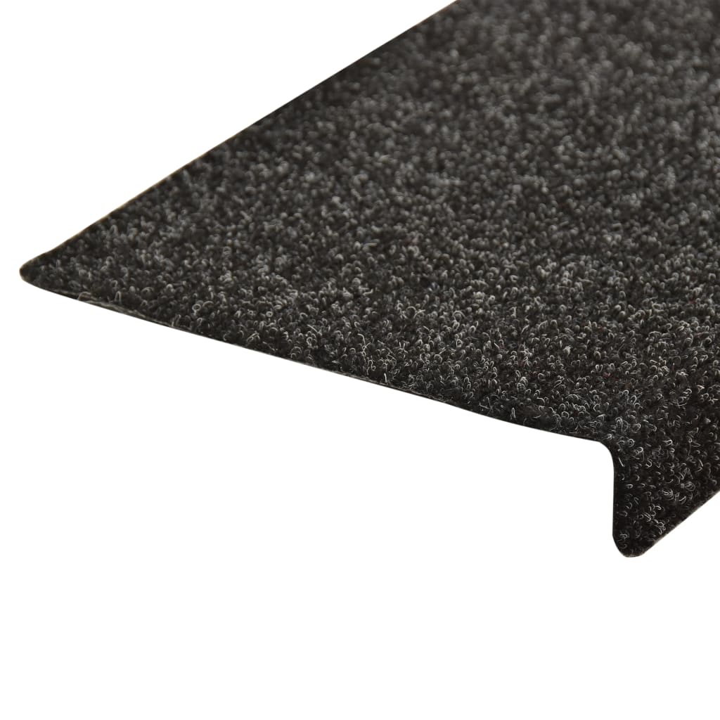 Trapmatten 15 St 65X25 Cm Naaldvilt Zwart